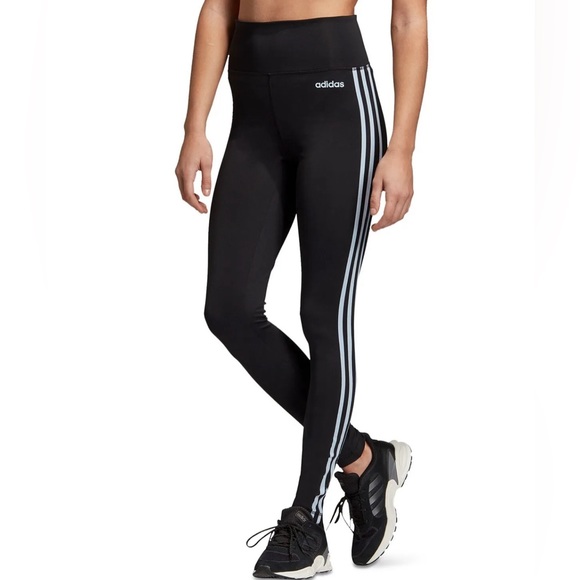 adidas Pants - ADIDAS Black Design 2 Move ClimaLite® High-Rise 3-Stripe Leggings. Size Small